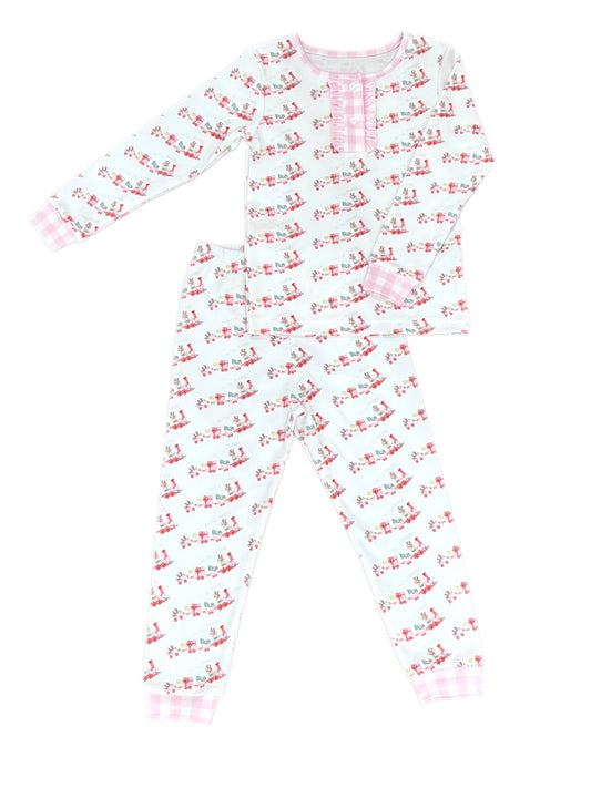 Girls Two-Piece Jammies, Christmas Train