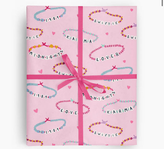 Friendship Bracelet Wrapping Paper, Lotties Version (Ready to Ship)