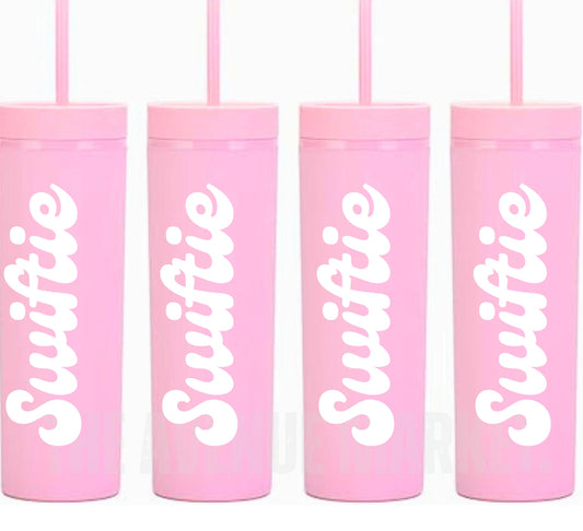 Swiftie Pink Tumbler, Lotties Version (Ready to Ship)