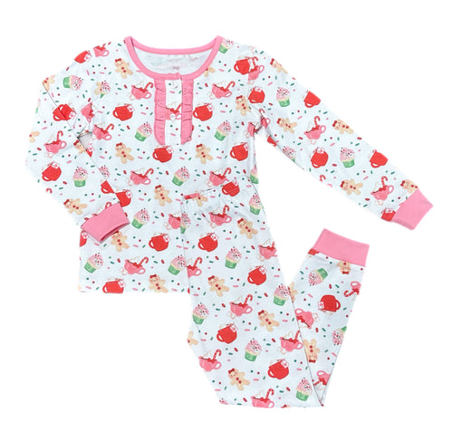 Two Piece Jammies, Gingerbread Pima Knit (Ready to Ship)