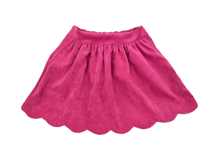 Sophie Scalloped Skirt, Red Cord