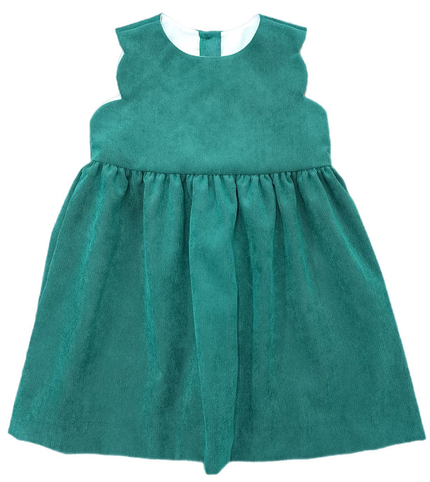 Savannah Scalloped Jumper, Kelly Green Cord