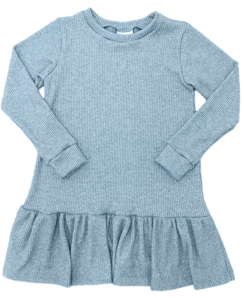 Blue Dropwaist Dress, Basic Ribbed Sparkle BE (Ready to Ship)