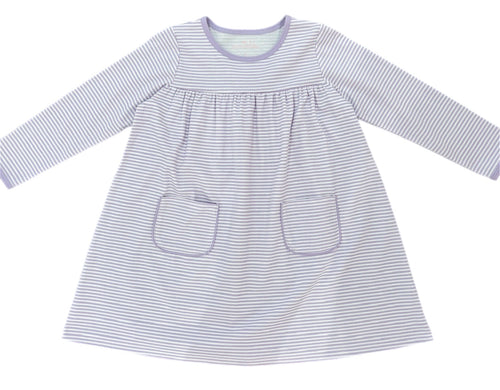 Basics Lennon Knit Dress, Lavender Stripe