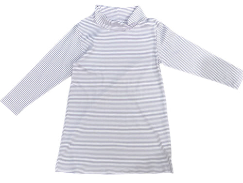 Basics Lanier Knit Turtleneck Dress, Lavender Stripe