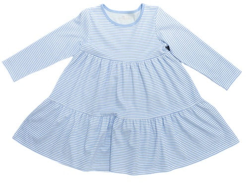 Basics Brynn Knit Dress, Light Blue Stripe
