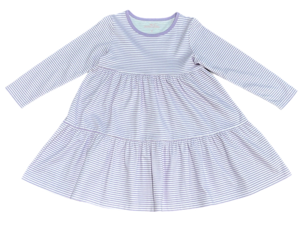 Basics Brynn Knit Dress, Lavender Stripe