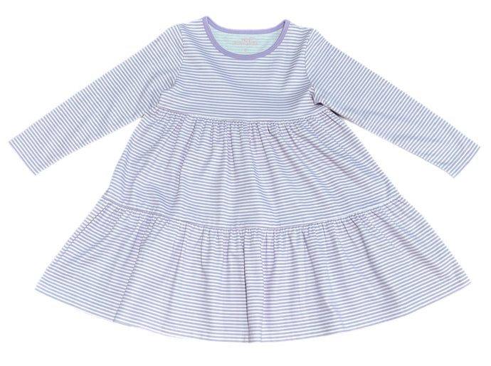 Basics Brynn Knit Dress, Lavender Stripe