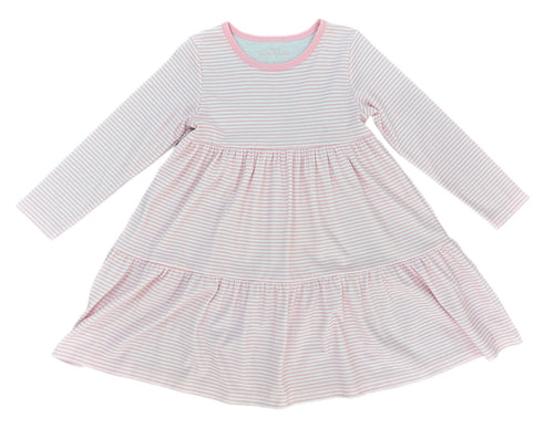 Basics Brynn Knit Dress, Pink Stripe