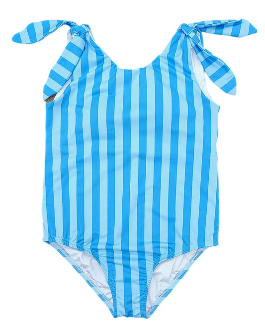 One Piece Swim, Blue on Blue Stripe BE (Ready to Ship)