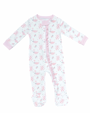 Girls One Piece Zip Up Jammies, Swan