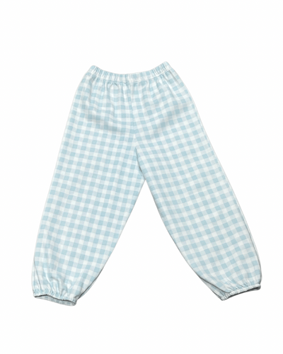 Bubble Pants, Light Blue Gingham