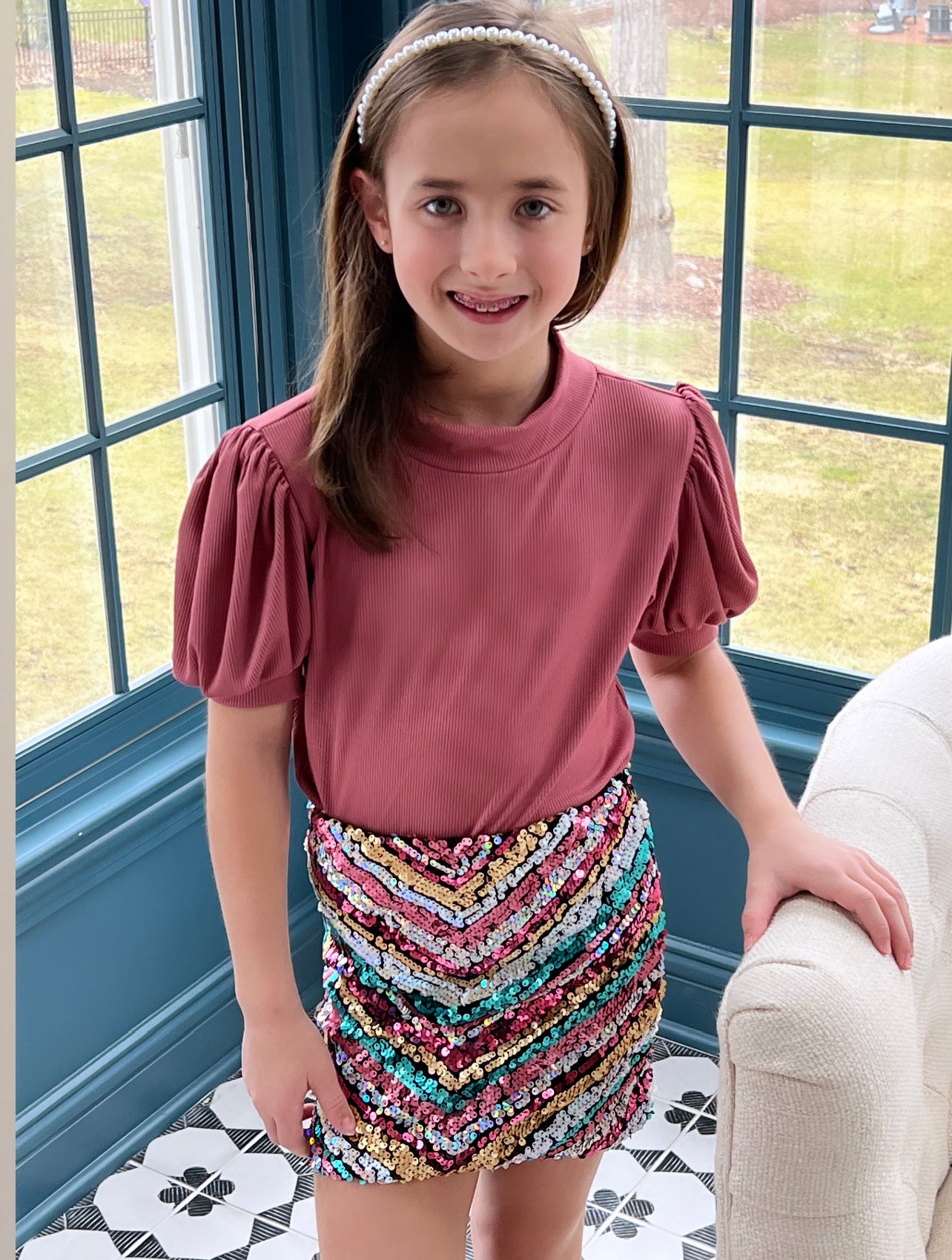 Multicolor Sequin Skirt