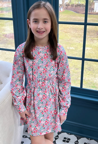 Bright Floral Pima Knit Dress