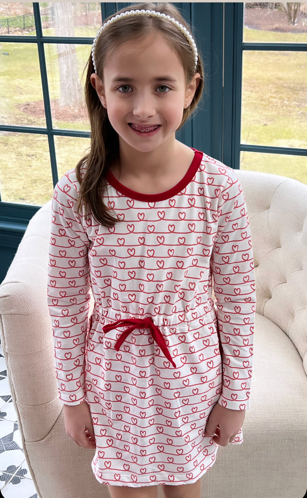 Camille Dress, Red Hearts James and Lottie INC