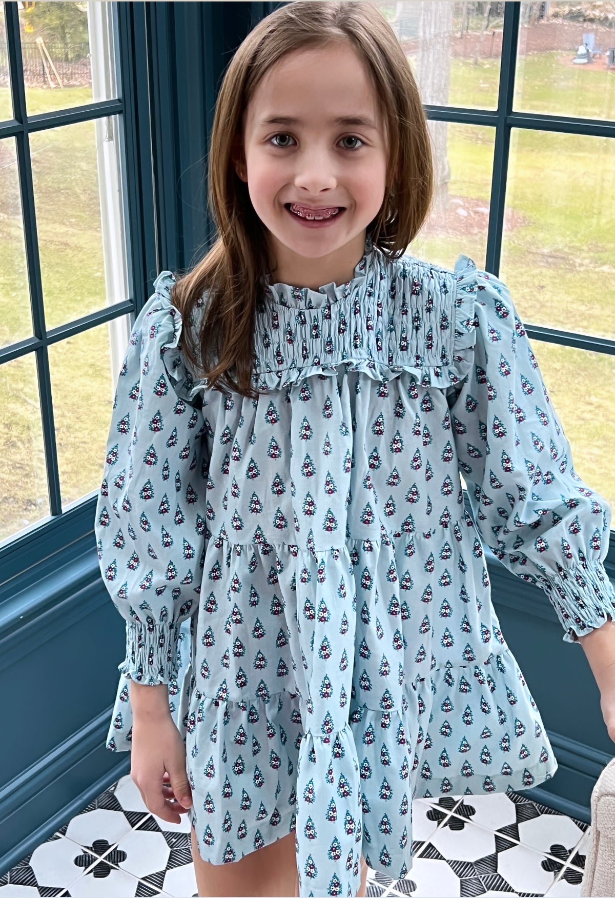 Long Sleeve Christmas Tree Dress