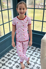 Lounge Short Sleeve Pant Set, Santa