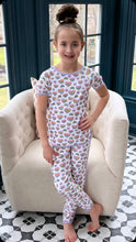 Lounge Short Sleeve Pant Set, Rainbow Heart