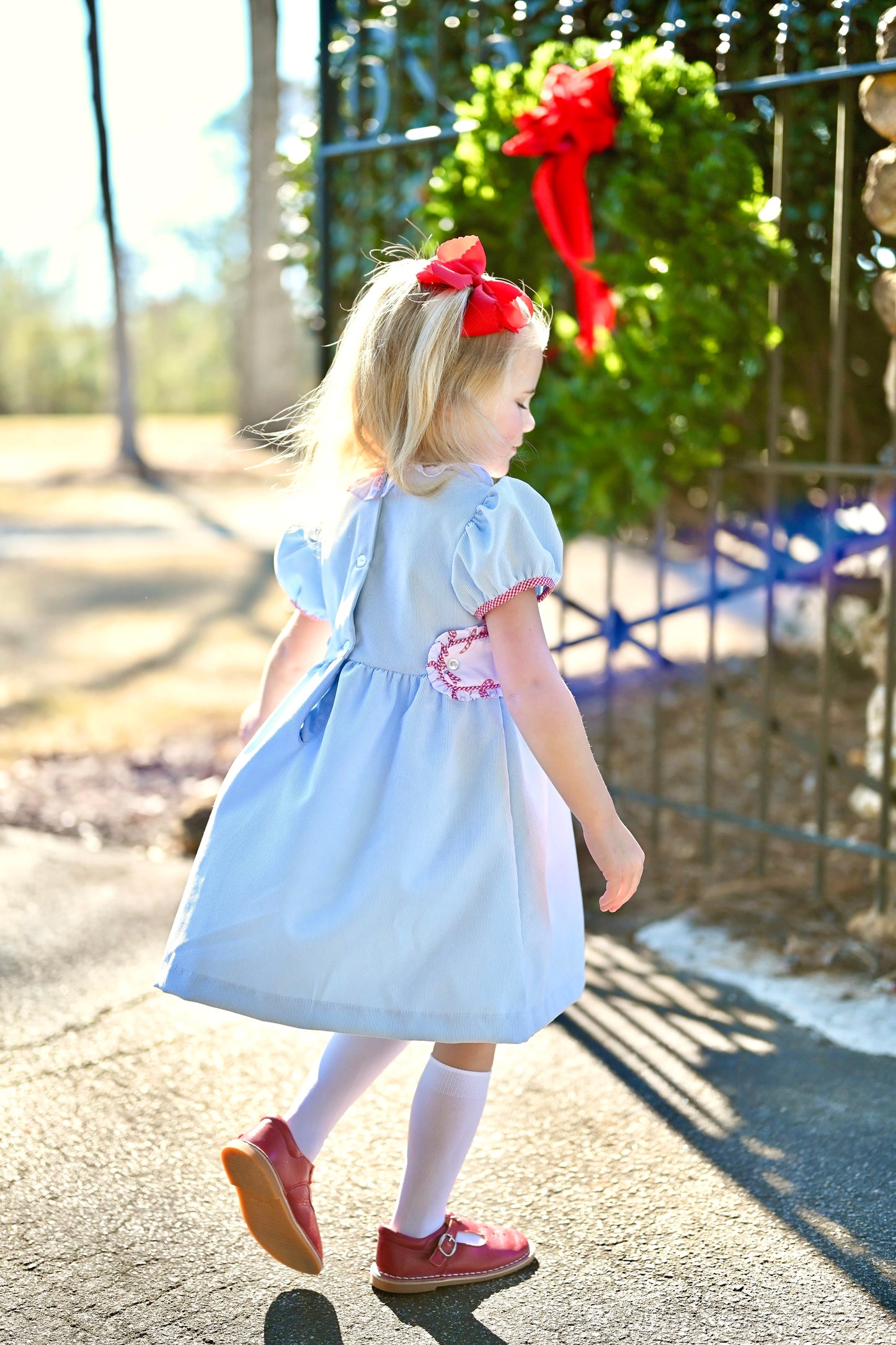 Tabitha Tab Dress, Candy Cane