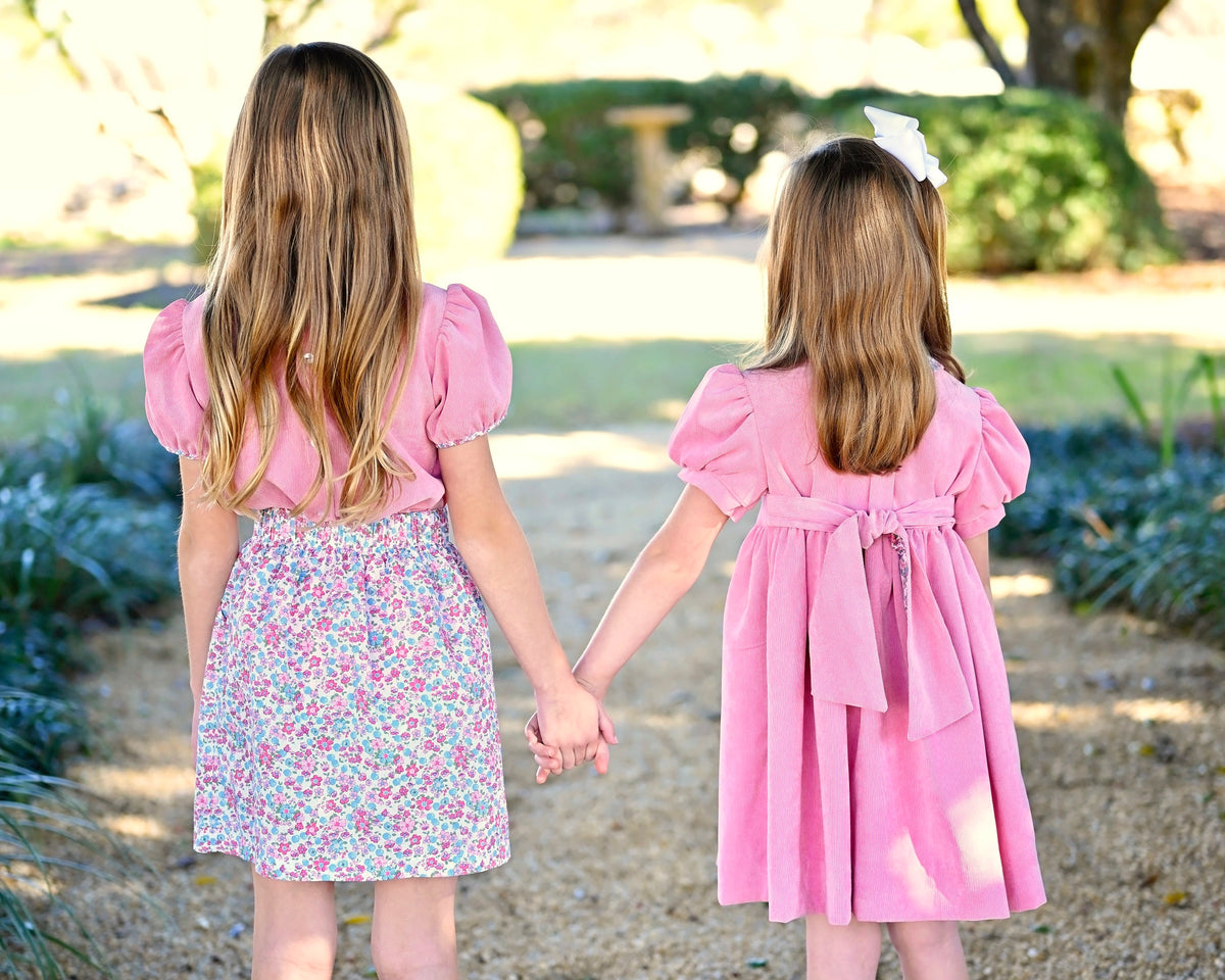 Ava Dress, Pink Cord