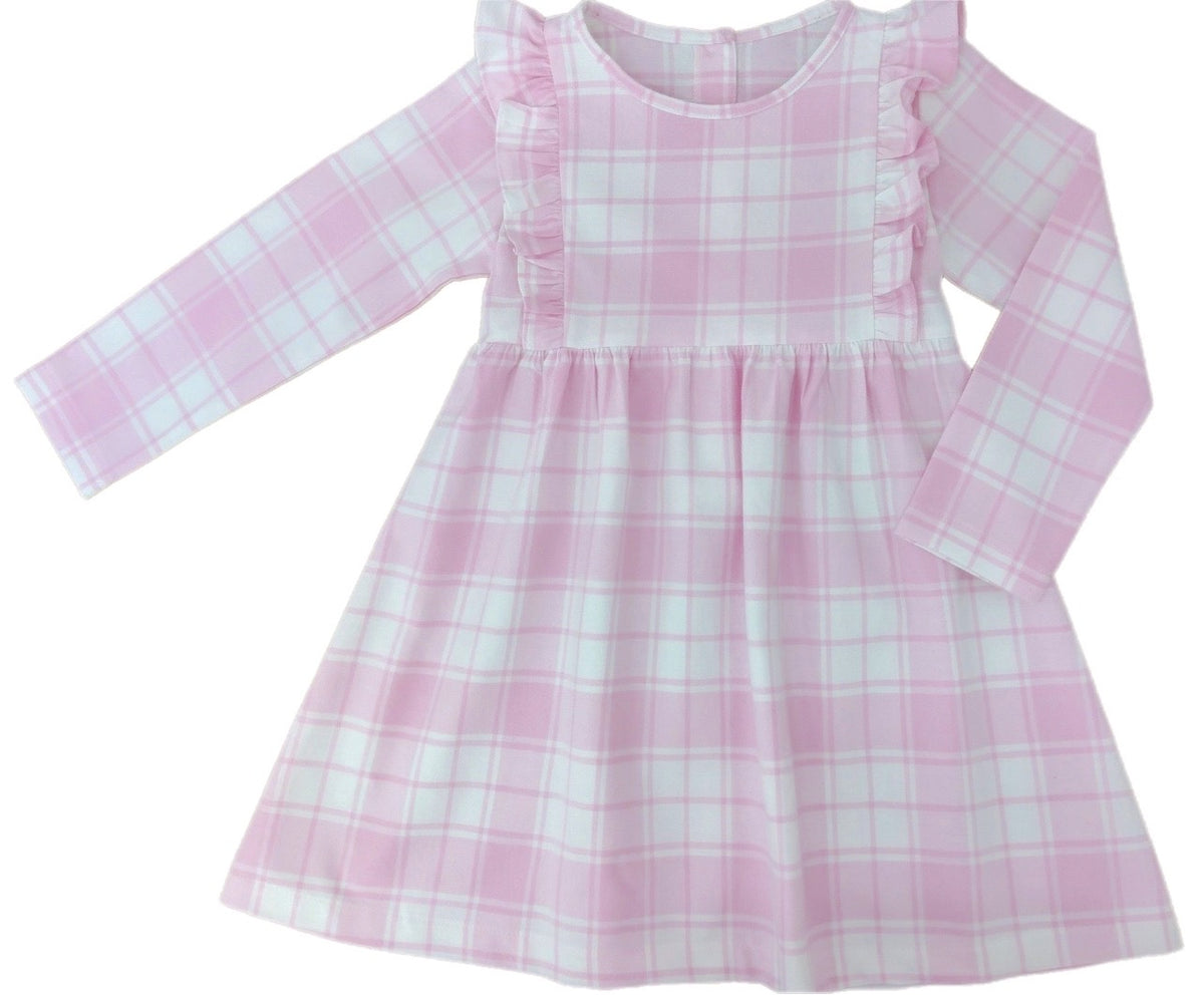 Harper Dress, Pink Check