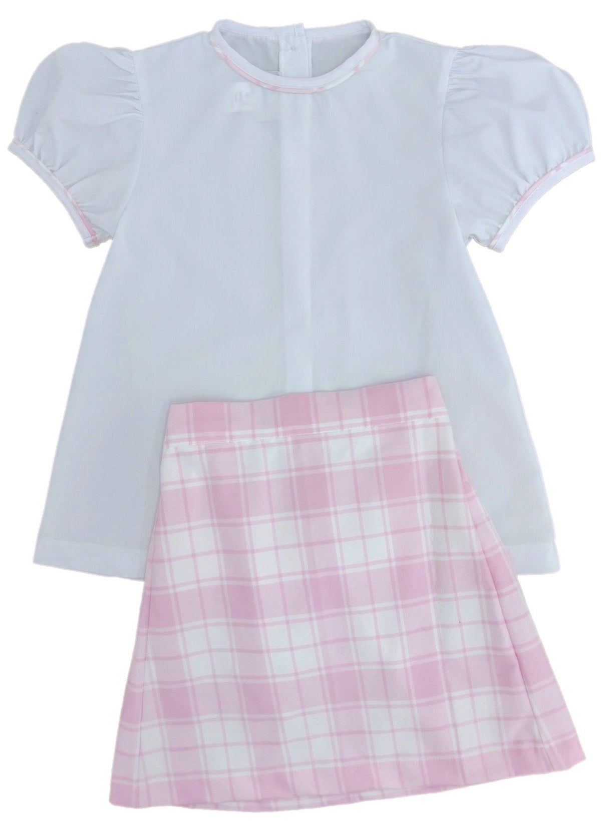 Mae Skirt Set, Pink Check