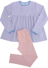 Greta Legging Set, Pink and Blue Check