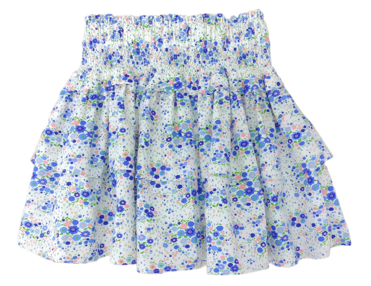 Smocked Ruffle Skirt, Fall Foral