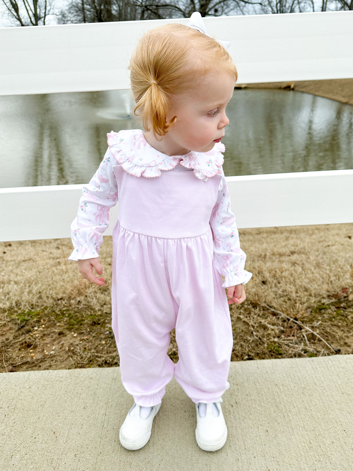 Savannah Knit Long Bubble, Pink Stripe