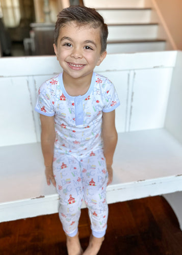 Boys Two-Piece Jammies, ABC Knit (Ready to Ship)