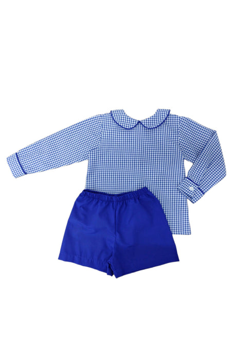 Ward Short Set, Royal Blue Gingham