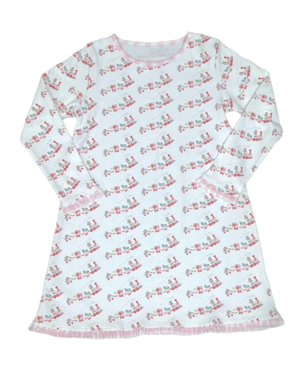 Girls lounge dress, Christmas Train
