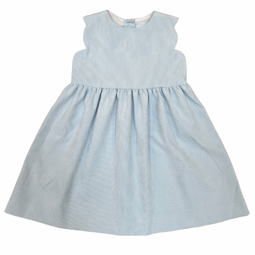Savannah Scalloped Jumper, Blue Cord (Ready to Ship)