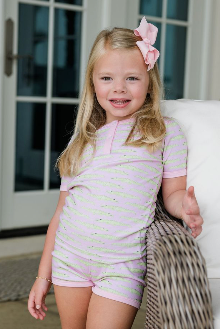 See you Later Alligator Knit- Girls Two Piece Short Jammies online