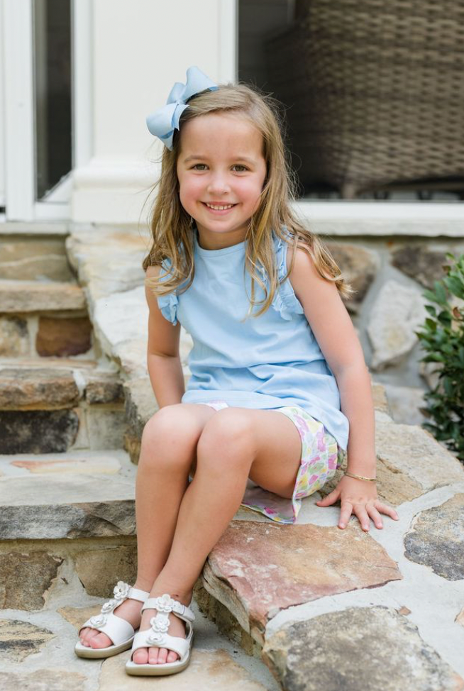 Ruffle Sleevless Top Light Blue  , Blossoms and Blooms, product