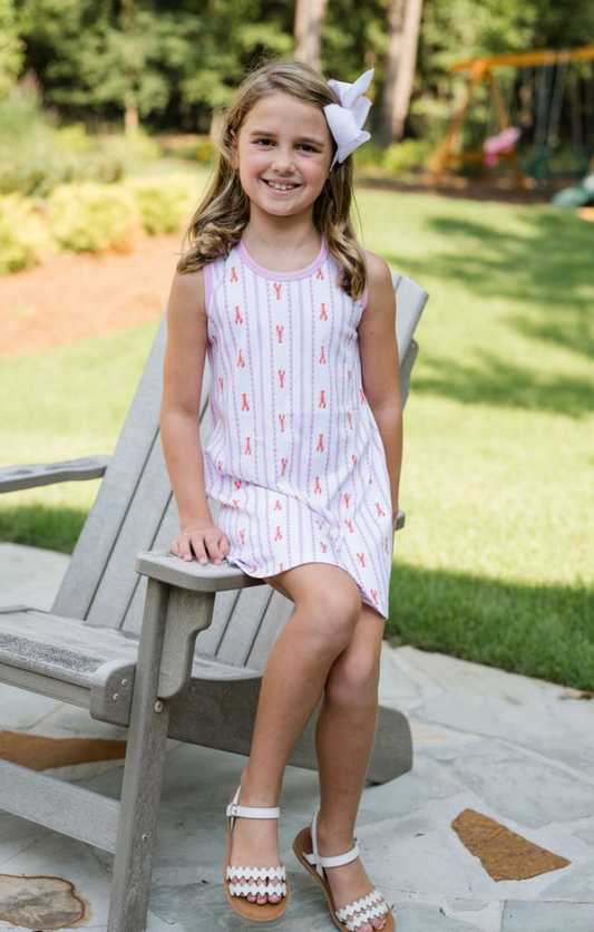 Madison Sleeveless Play Dress- Lobster online