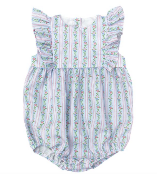 Liza Bubble Pink and Blue Floral Stripe Woven online
