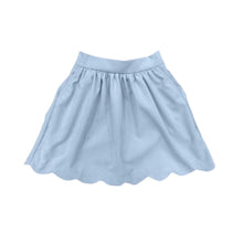 Sophie Scalloped Skirt, Blue Cord