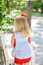Abigail Bloomer/Banded Short Set, Patriotic Seersucker