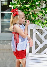 Abigail Bloomer/Banded Short Set, Patriotic Seersucker