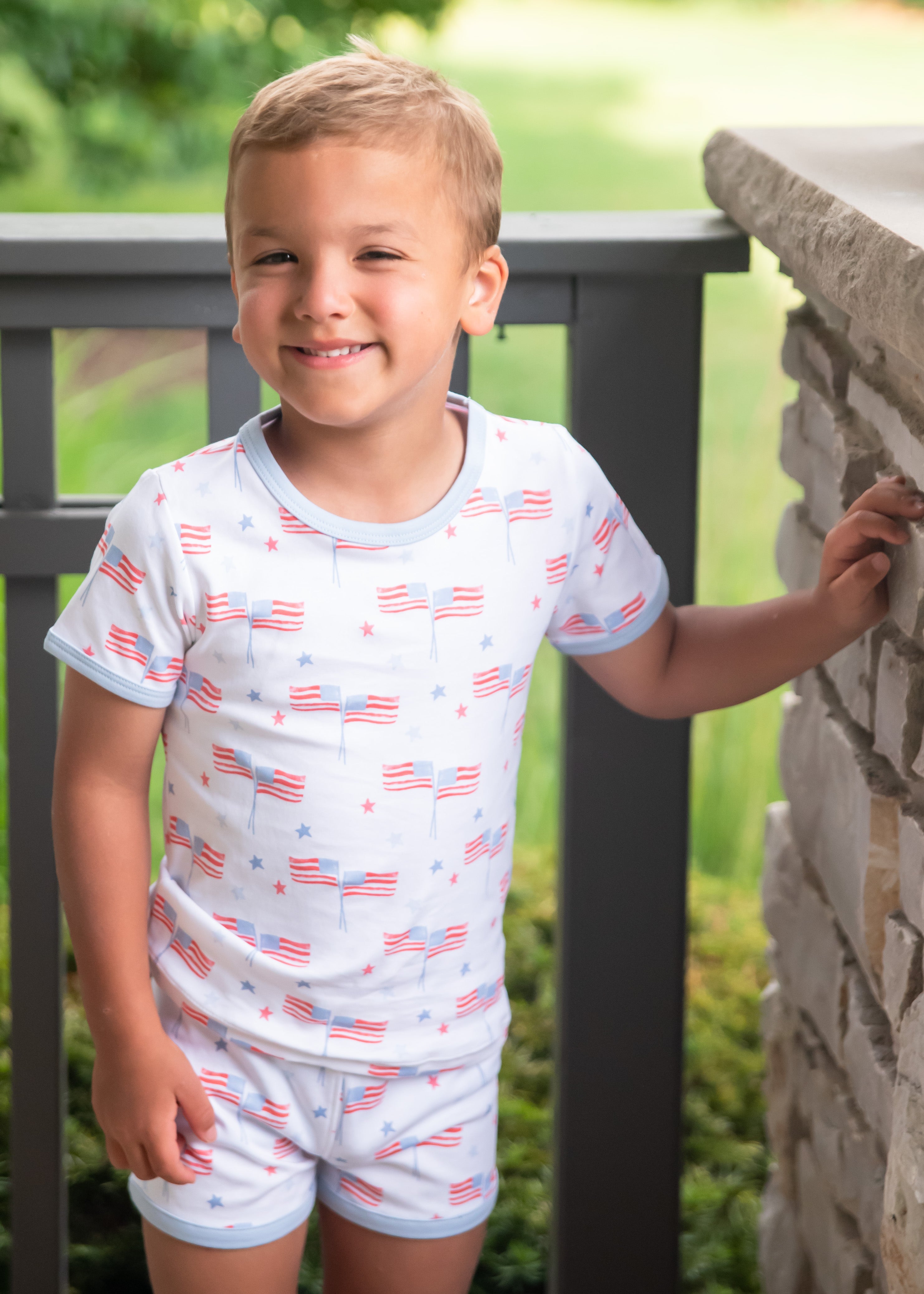 Boys Short Jammie Set, Our Country – James and Lottie INC