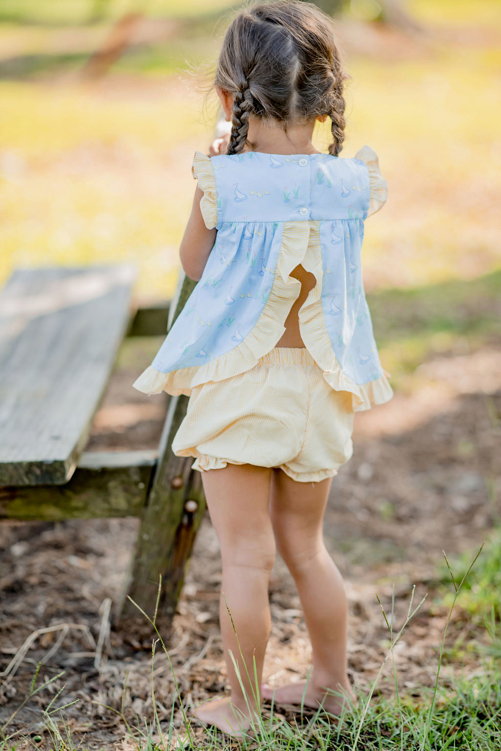 Natalie Bloomer/Banded Short Set, Ducky Lucky
