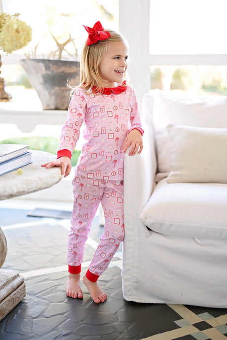 Girls Two Piece Jammies, Letters to Santa Knit