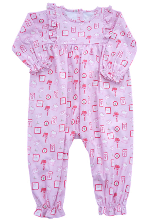 Harper Long Bubble, Letters to Santa Knit (Ready to Ship)