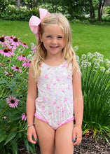 Lottie One Piece Swim, Fuchsia Floral (Ready to Ship)