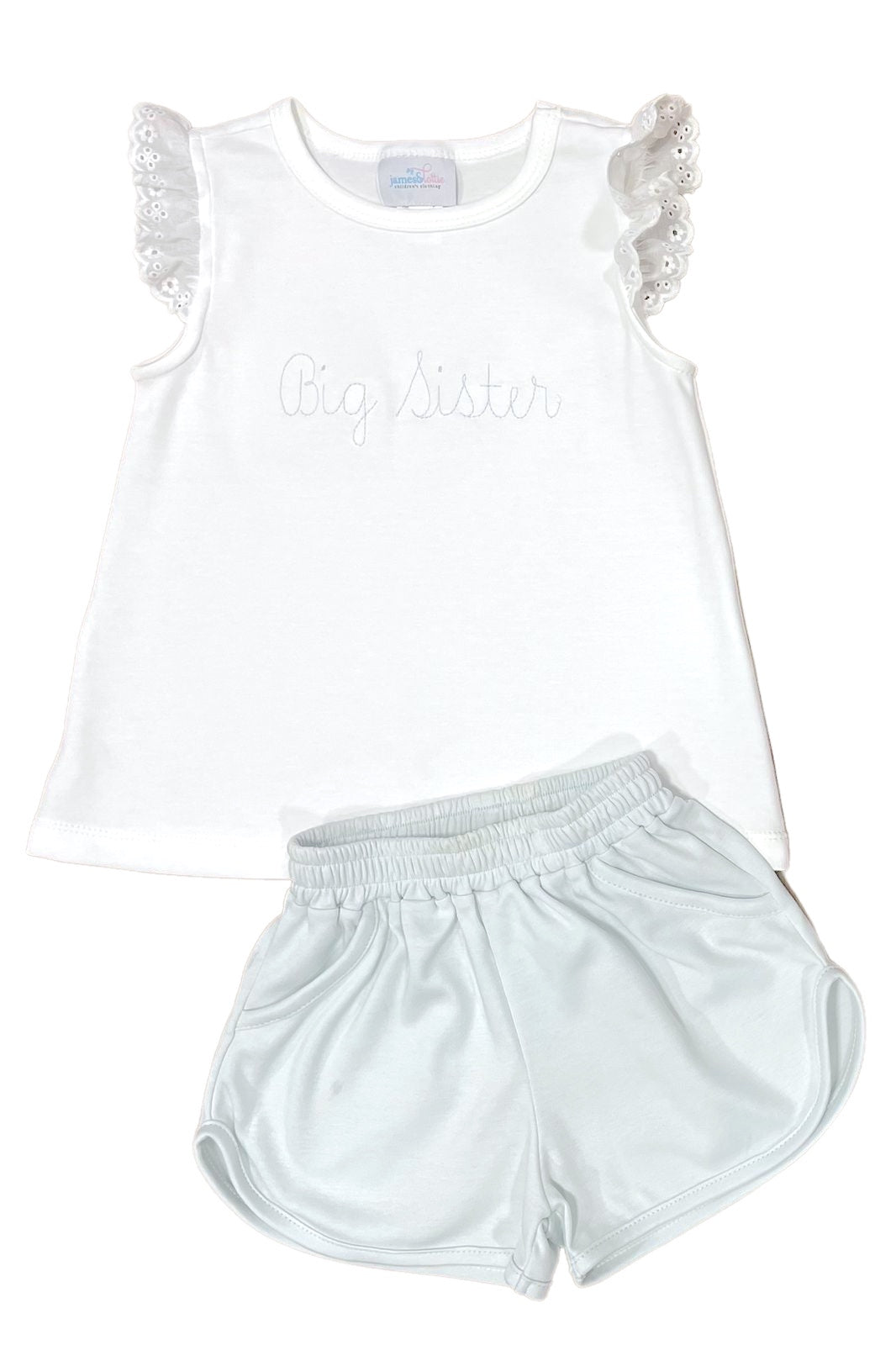 Girls Knit Short Set, Big Sister