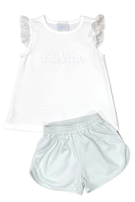 Girls Knit Short Set, Big Sister