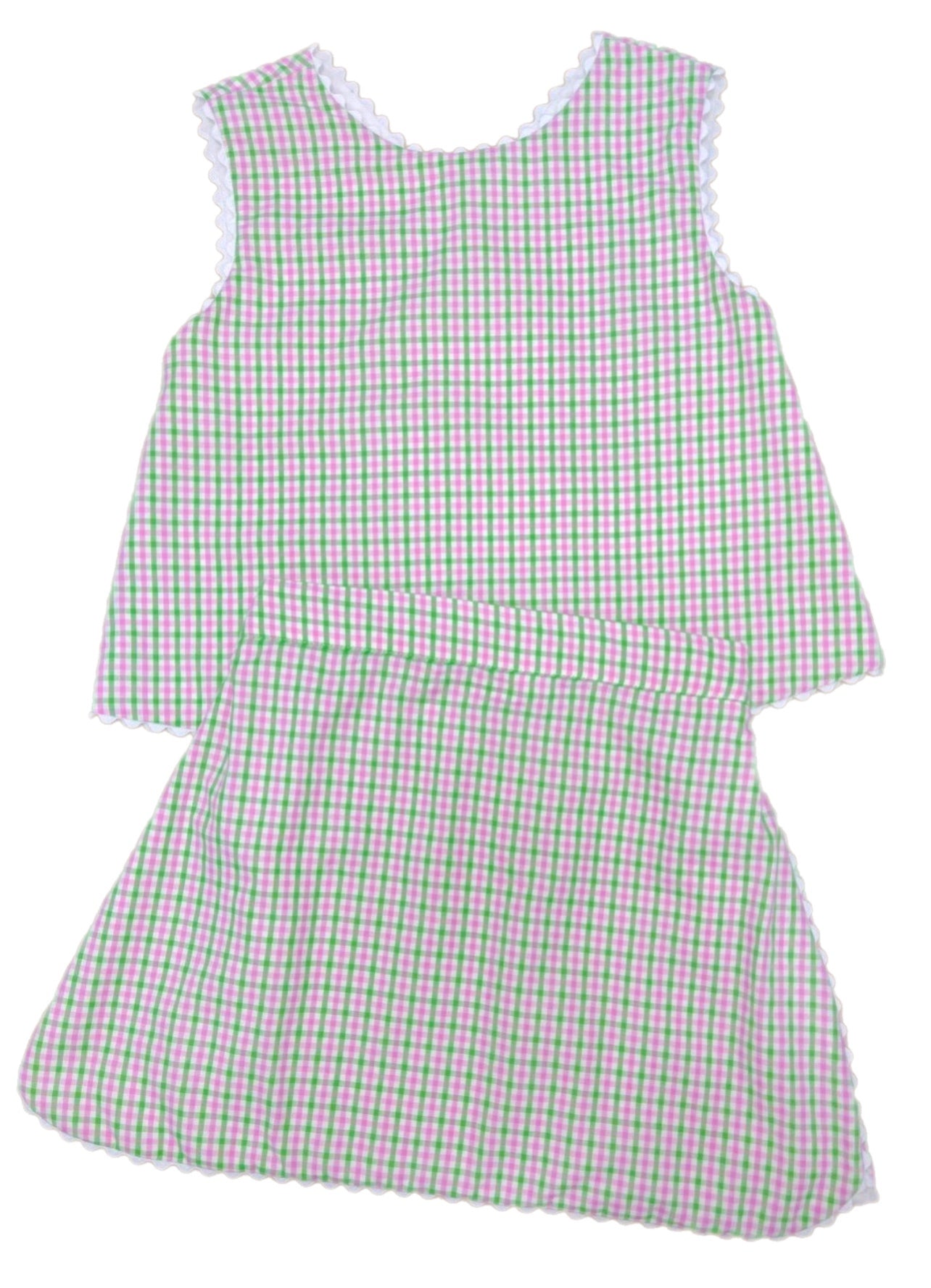 Layla Skirt Set, Pink and Green Check