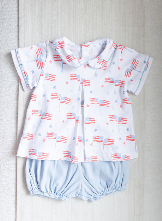 Rory Knit Diaper Set, Our Country (Ready to Ship)