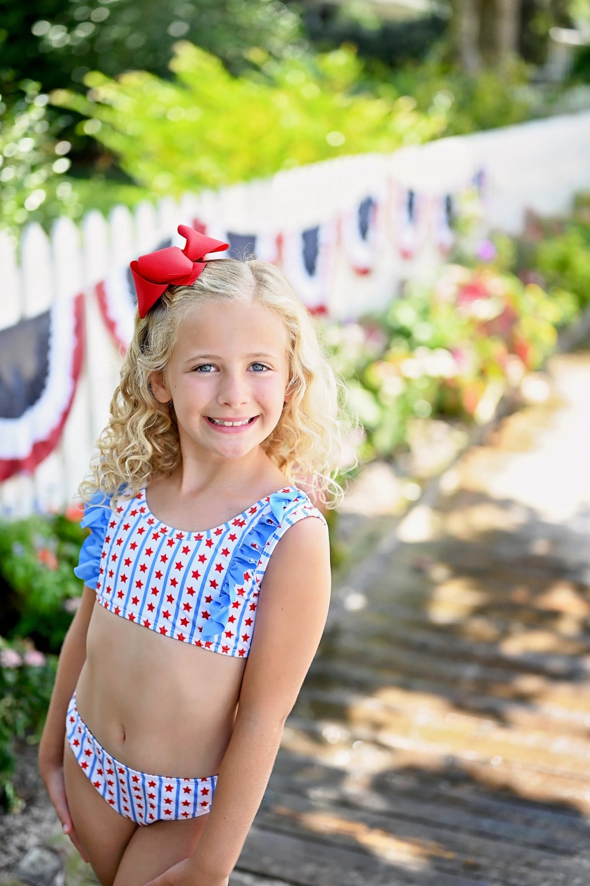 Loren Two Piece Swim, Stars and Stripes